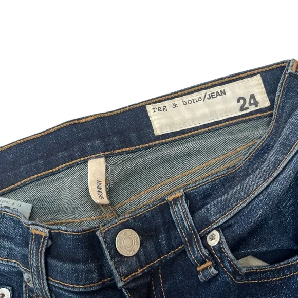 Rag & Bone Skinny Jeans Dark Wash Size 24 Cotton Blend NWOT - Picture 3 of 16